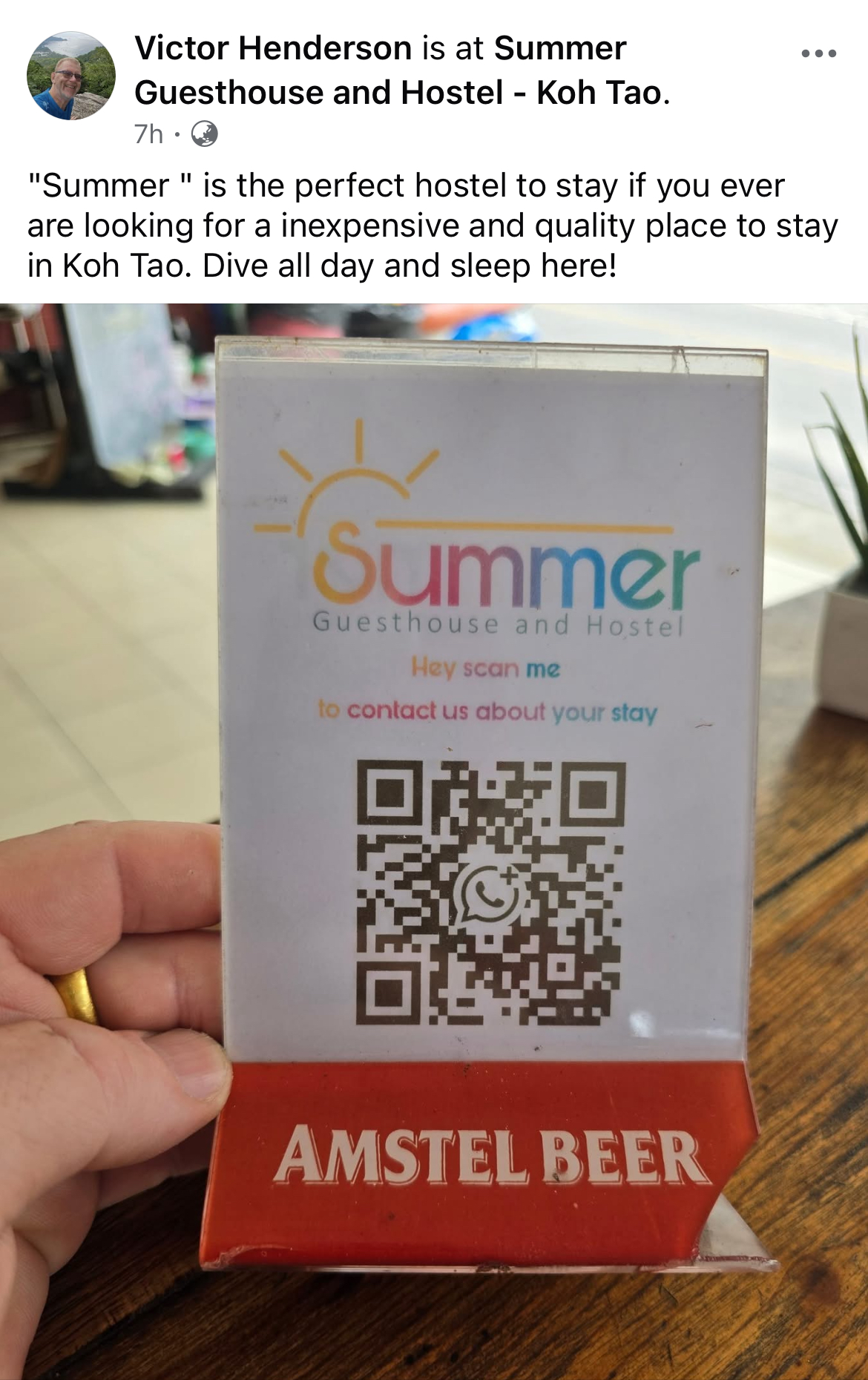 Victor Andersons review of Summer House Guest House 